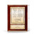 Merit Presentation Gold and Rosewood High Gloss Patent Plaque - Height