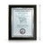 Moderno Silver and Black Finish Patent Plaque - Height