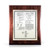 Merit Silver and Gold Walnut Finish Patent Plaque