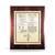 Merit Gold and Silver Walnut Finish Patent Plaque