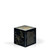 Obsidian Marble Cube Gold Award - Side
