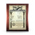 Legacy Gold and Walnut Finish Patent Plaque - Front