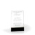 Liam Fused Black and Clear Crystal Patent Award Angled