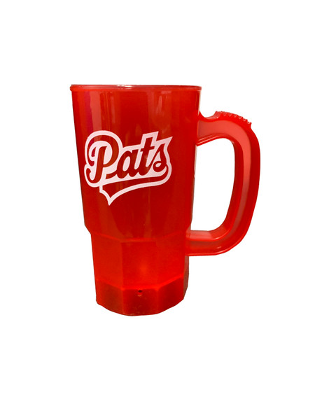 Pats Red Plastic Stein