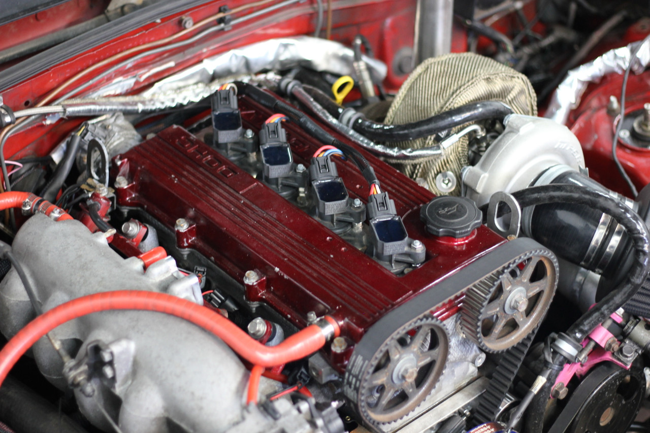 Tom's turbo Mazda MX-5 drift car used as a real-world heat management example