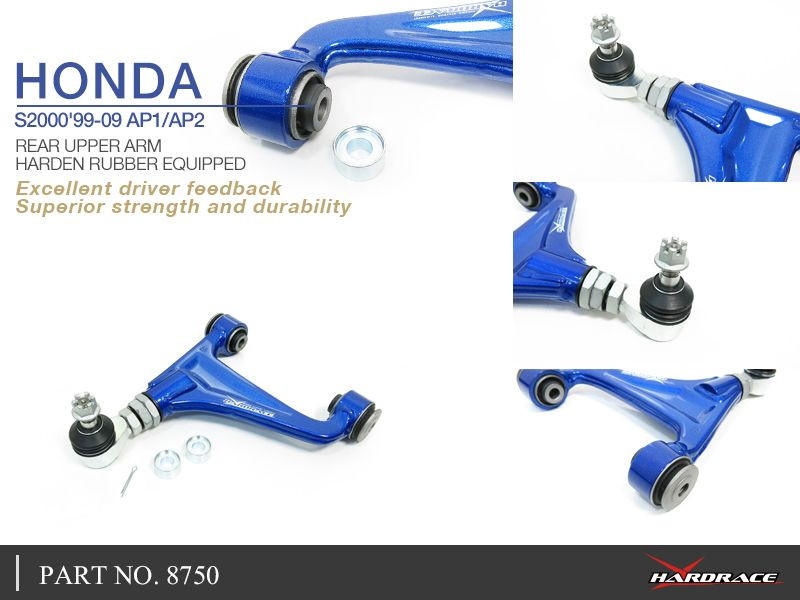 Hardrace Adjustable Rear Upper Control Arms S2000 99-09