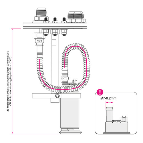 Nuke Performance SAE ID8 Single Fuel Pump Mounting Kit