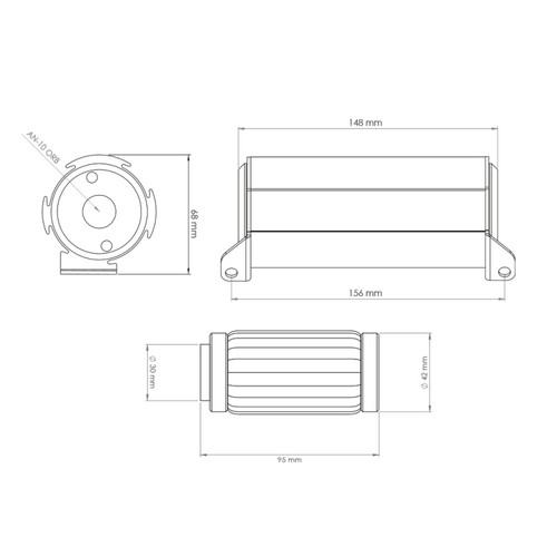 Nuke Performance Fuel Filter 10 Micron - Stainless Steel ORB10