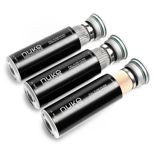 Nuke Performance Slim Series Fuel Filter - 10 Micron Cellulose Element ORB10