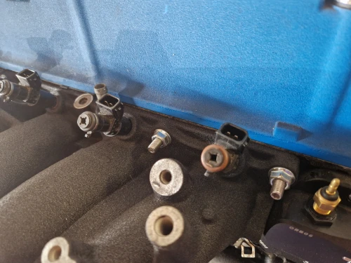 Exoracing extended studs fitted to Honda K-Series intake manifold