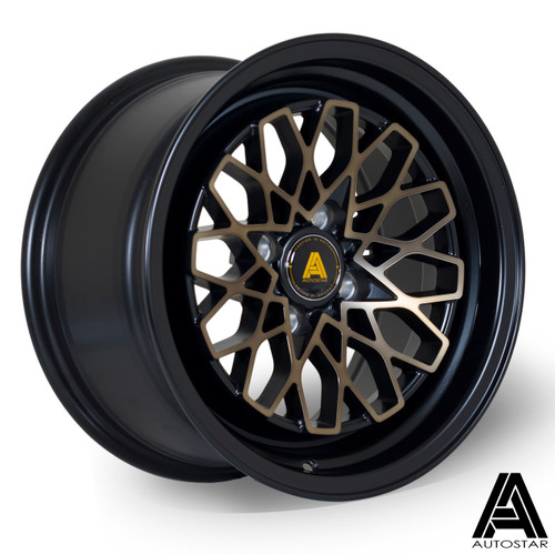 Autostar Geo Alloy Wheel 15x8 4x100 ET25 BFlat Black