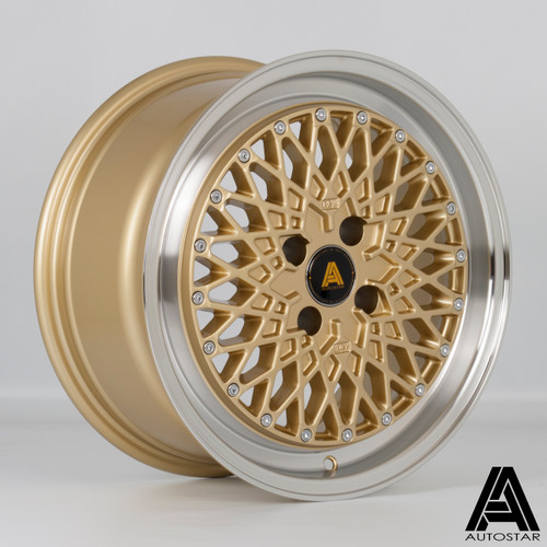 Autostar Minus Alloy Wheel 16x7.5 5x100 ET30 Gold Polished Lip