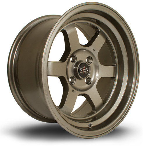 Rota Grid-V Alloy Wheel 15x8 4x100 ET0 Bronze