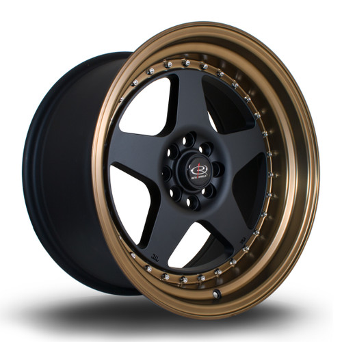Rota Kyusha Alloy Wheel 17x9 4x108-4x100 ET20 Flat Black Bronze Lip