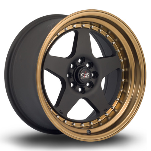 Rota Kyusha Alloy Wheel 17x9 4x108-4x100 ET20 Flat Black Speed Bronze Lip