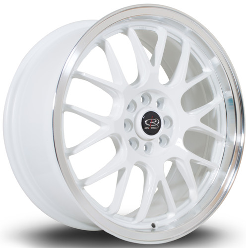 Rota MXR Alloy Wheel 17x7.5 4x108-4x100 ET40 White Polished Lip