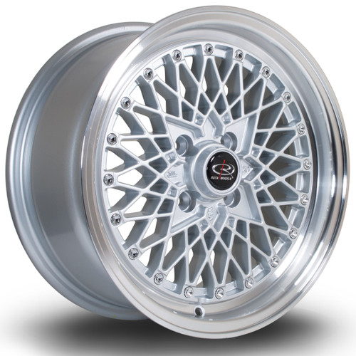 Rota OSMesh Alloy Wheel 15x7 4x100 ET30 Silver Polished Lip