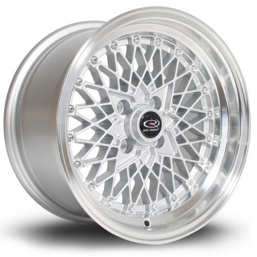 Rota OSMesh Alloy Wheel 15x8 4x100 ET20 Silver Polished Lip