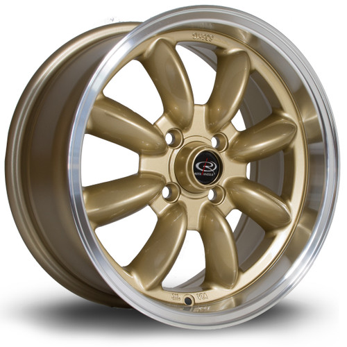Rota RB Alloy Wheel 15x7 4x100 ET30 Gold Polished Lip
