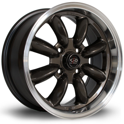 Rota RB Alloy Wheel 15x7 4x110 ET04 Gunmetal Polished Lip