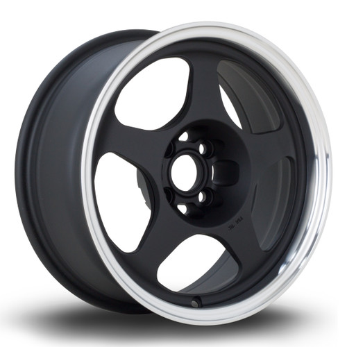 Rota Slip S1 Alloy Wheel 15x6.5 4x95.25 ET7 Flat Black Polished Lip