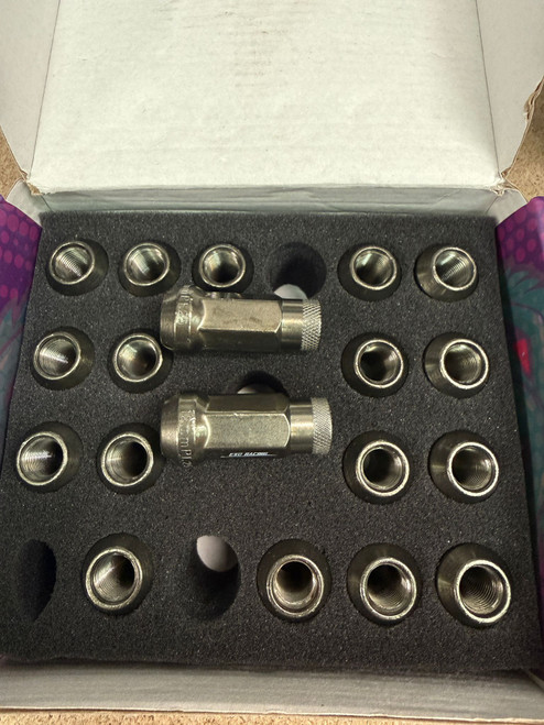19 x Exoracing Grey Forged Steel Wheel Nuts M12x1.25 (a few defects)