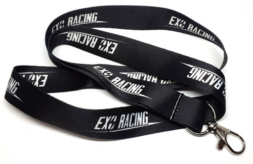 Exoracing Black Lanyard With White Logo Polyester 20mm X 430mm