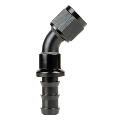AN Straight Swivel Push Lock Hose End Barb Fitting Black