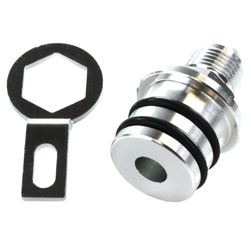 Exoracing Block Breather Fitting Single Silver For Honda Civic Integra Bseries B16 B18