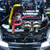 Gold reflective tape installed on performance car airbox