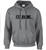 Exoracing Hoodie Grey Black Logo Unisex Gildan Extra Large