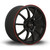 Rota Force Alloy Wheel 17x8 5x100 ET35 Flat Black Red Lip