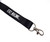 Exoracing black lanyard with white logo polyester 20mm x 430mm