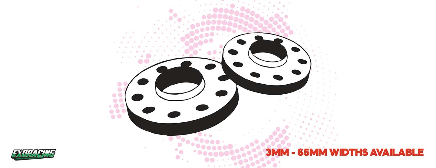 Diagram showing how wheel spacers move an alloy wheel out from the hub