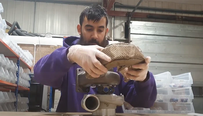 place the turbo blanket over the hot side