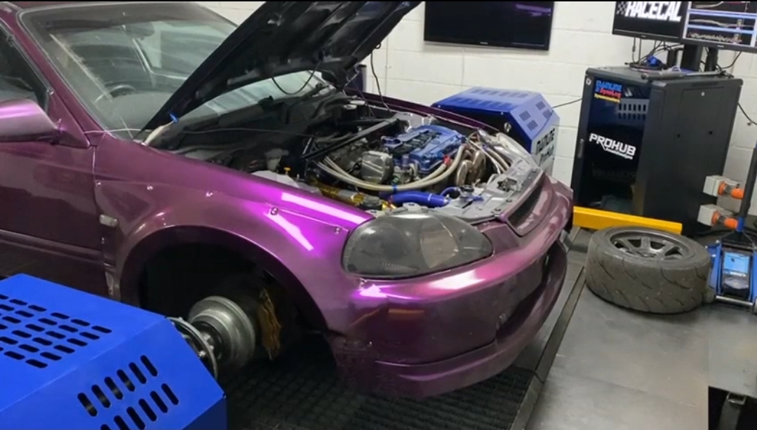 Earlier AWD EK Civic engine bay layout used for cooling and packaging reference