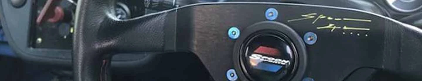 spoon sports steering wheel closeup