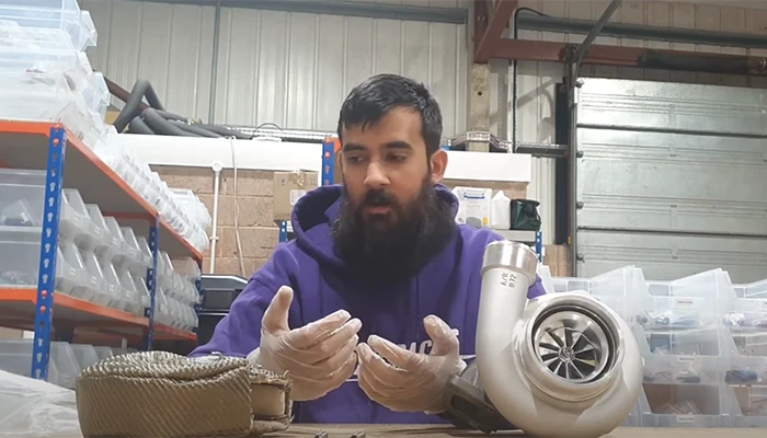 use gloves before you install the turbo blanket