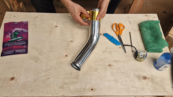 wrap the heat reflective around the pipe