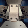 Losi 5ive-T series front AL skid plate.  Shown here mounted on our shop 5TE 3.0 truck.  Perfect fit with the stock holes.