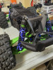 Another customer pic sent in with our X-MAXX Lightning Blue Shock Boots.  These things look great and help protect your shock seals so you don't have to rebuild them as much.