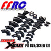 FOR Traxxas X-MAXX Pit boxes are stacked with top quality 12.9 Grade Black Oxide screws.  Extras of what you need along with a set of wheel bearings!