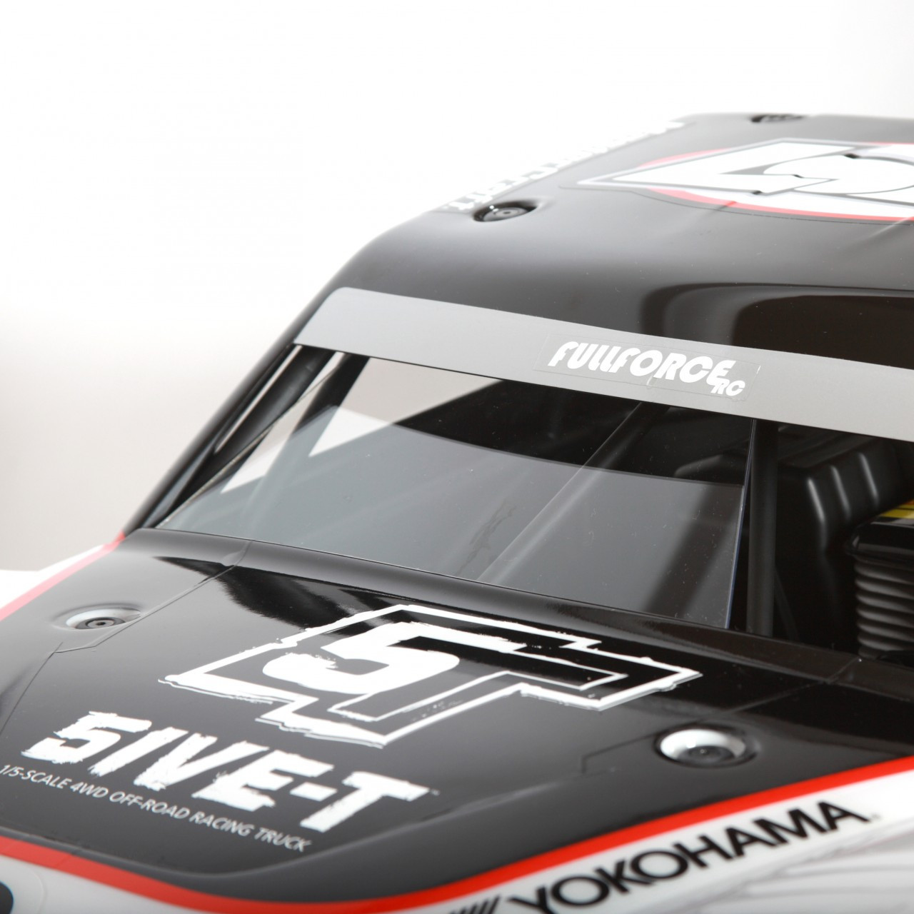 Losi 5ive-T front windshield by Fullforce.