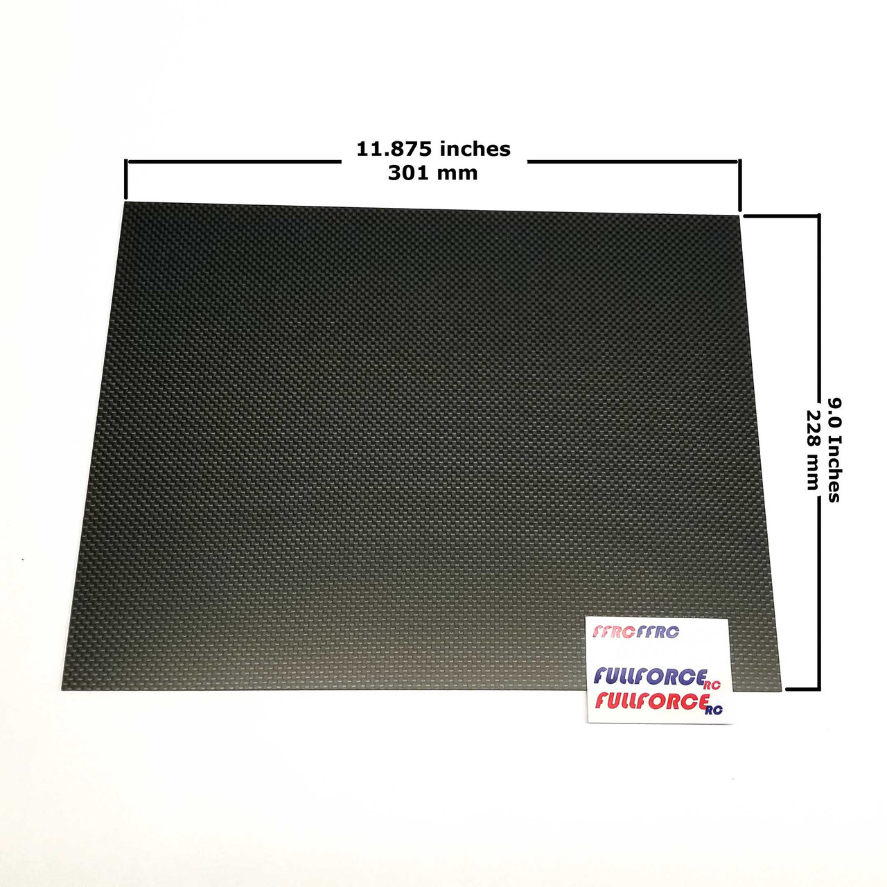 CARBON FIBER SHEET 9.0x11.875" 1.5mm THICK RIGID PANEL