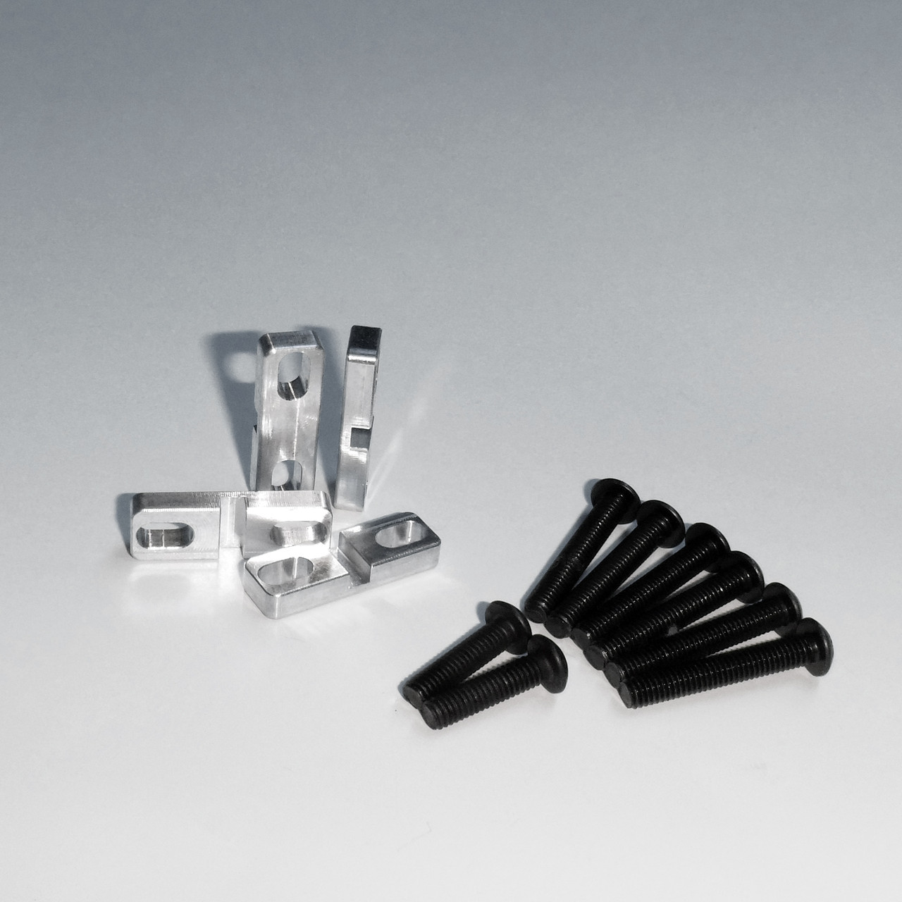 Losi Desert Buggy XL Aluminum servo clamp set and hardware.  Help protect your servo from stress.
