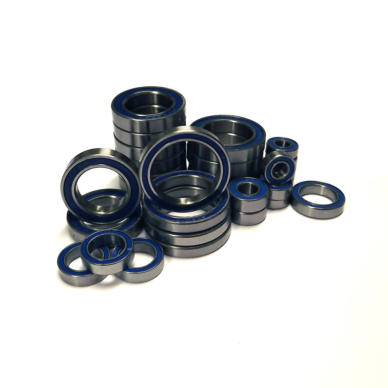 FOR TRAXXAS X-MAXX 8S or 6S complete rubber sealed bearing kit.  Comes with a full 35+4 pieces and replaces all bearings on your truck. Now adding 4 extra oversized 20x32x7mm bearings for the oversized Traxxas or RPM hubs! 