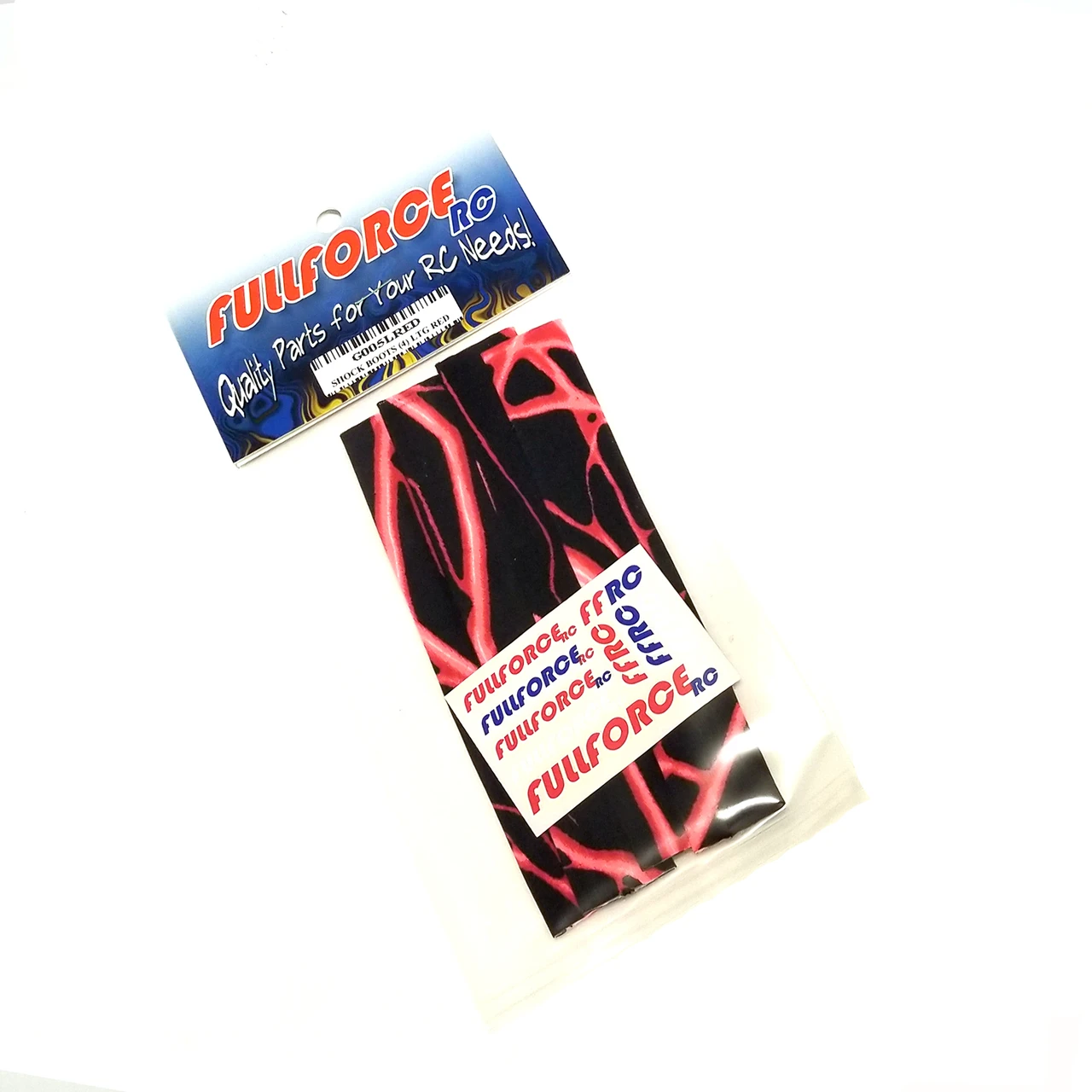 Lightning Red 10th Scale shock boots. These things fit a ton of 10th scale vehicles including most Traxxas, Arrma, Losi, Associated, and more.