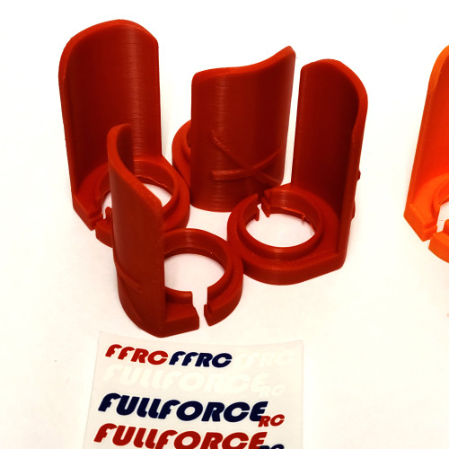 Traxxas X-MAXX ABS Shock Guard in Red.