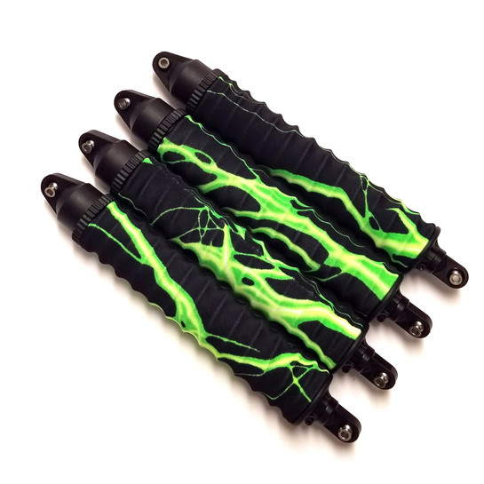 Traxxas X-MAXX Lightning Green Shock Boots! Traxxas X-MAXX Lightning Green Shock Boots!
