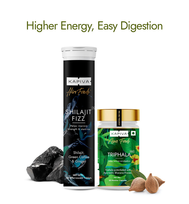 Kapiva Shilajit Fizz + Triphala Capsule